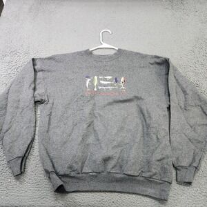 MC Sport Sweatshirt Mens Large Gray Fleece Pullover Fishing Lures Graphic